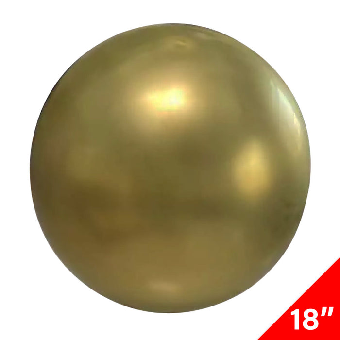 Globo Chrome Dorado Tamaño 18" Cromado 45 cms. Esférico