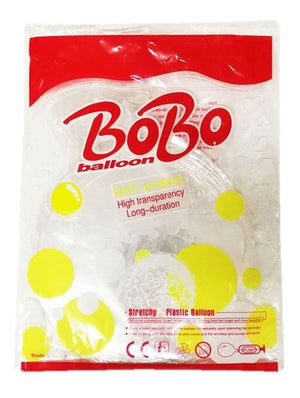 Globo Estrella Transparente Tamaño 15" Bobo Bolsa Roja