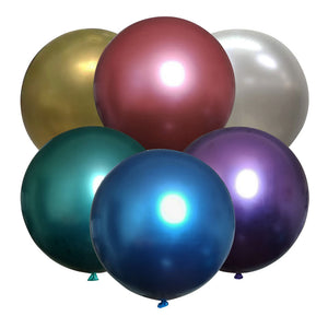 Globo Chrome Gigante Lima Tamaño 36" Cromado 90 cms. Esférico