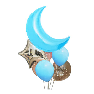 Kit de 7 Globos con Luna - Azul