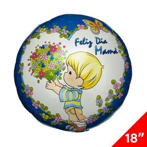 Globo Metálico Redondo "Felíz Día Mamá" 18"