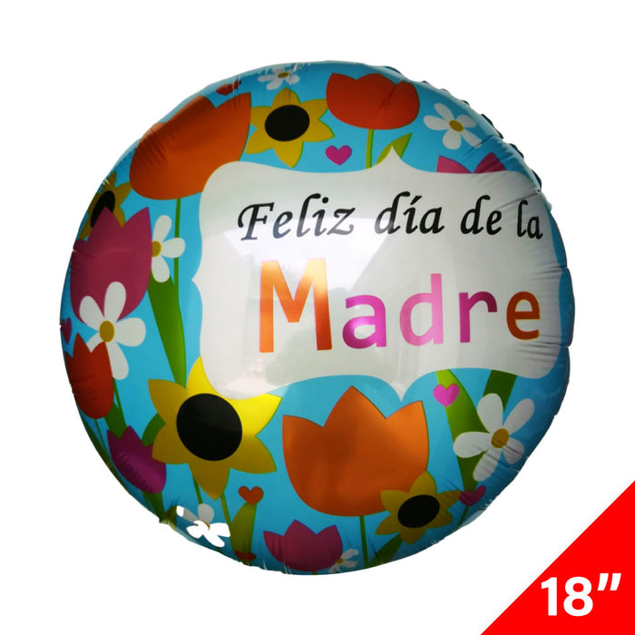 Globo Metálico Redondo "Felíz Día de la Madre" 18"