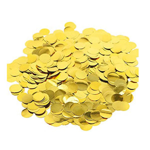 Confeti Metálico Redondo para Globos y Decoración - Dorado 1.5 cms.