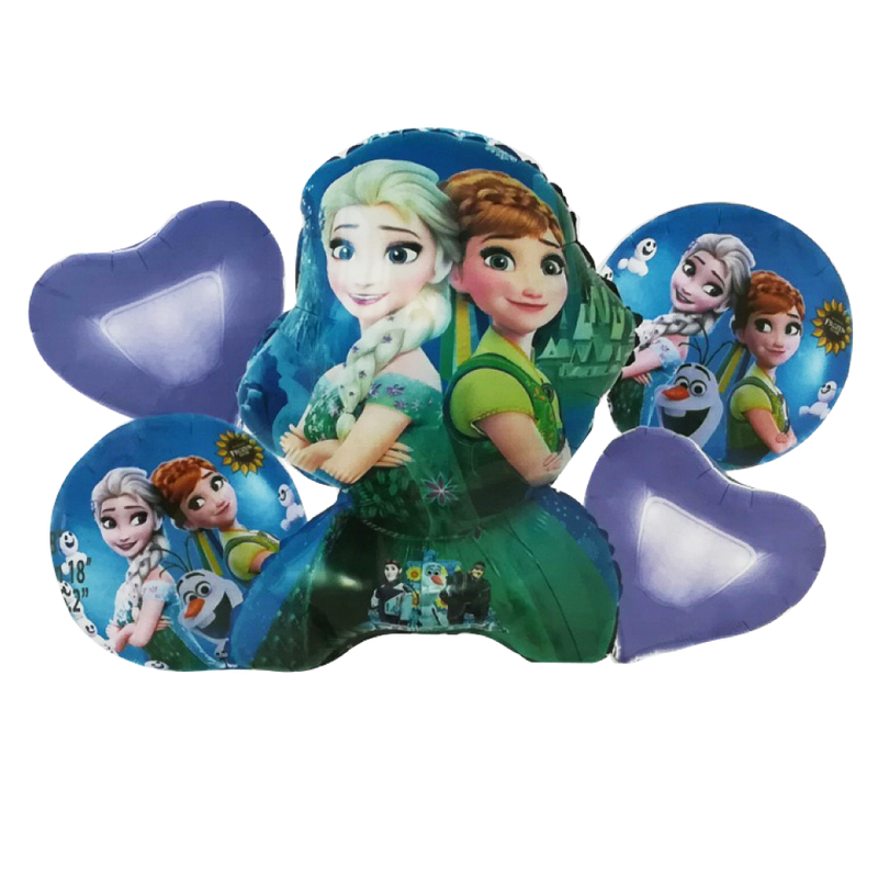 Set de 5 Globos Metálicos Frozen - Elsa en Espejo