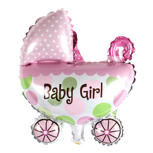 Globo Metálico Carreola Baby Girl Chico 31x26