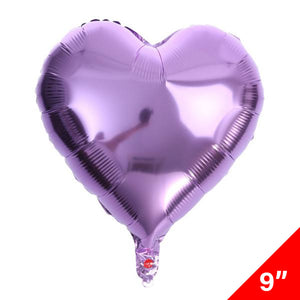 Globo Metálico Corazón Lila Brillante Tamaño 9"