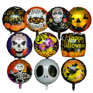 10 Globos Metálicos Halloween 18" Surtido