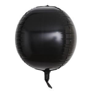 Globo Metálico Esférico 4D Negro Tamaño 22"