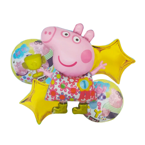 Set de 5 Globos Metálicos "Peppa"