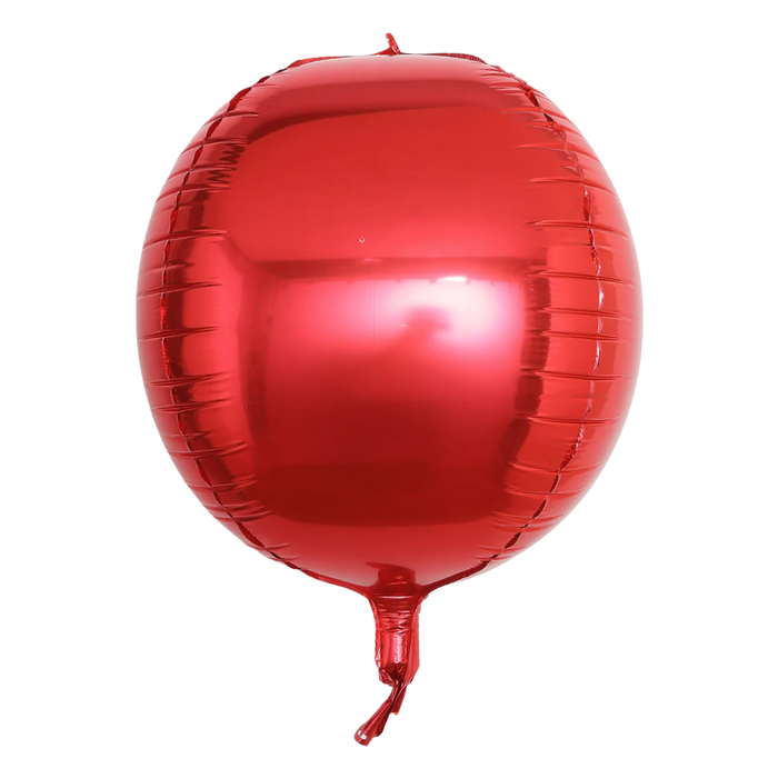 Globo Metálico Esférico 4D Rojo Tamaño 22"