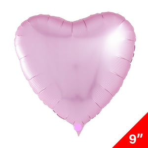 Globo Metálico Corazón Rosa Brillante Tamaño 9"