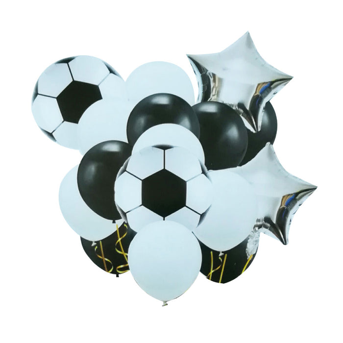 Kit de Globos Futbol Soccer 16 piezas Tamaño Mixto