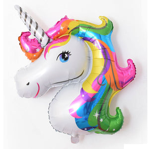 Globo Metálico Unicornio Chico 28x25 Crin Colores